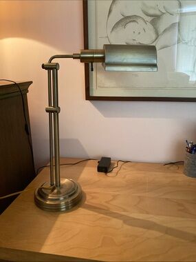 Brushed Brass Adjustable Desk Lamp - Classic Task Lighting